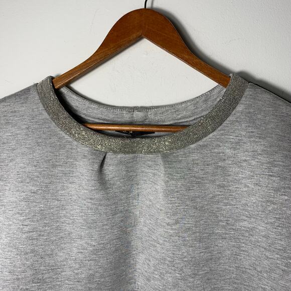 Womens Maje Kate Short Sleeve Sweatshirt Gray & Black Size M EUC! - Picture 4 of 4